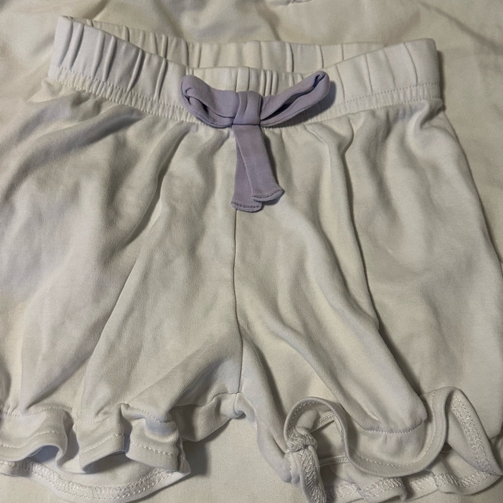 The Beaufort Bonnet Company White Cotton Ruffle Shorts
